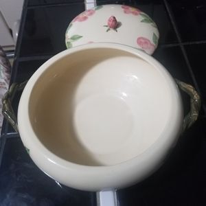 Vintage Franciscan Desert Rose china gravy bowl